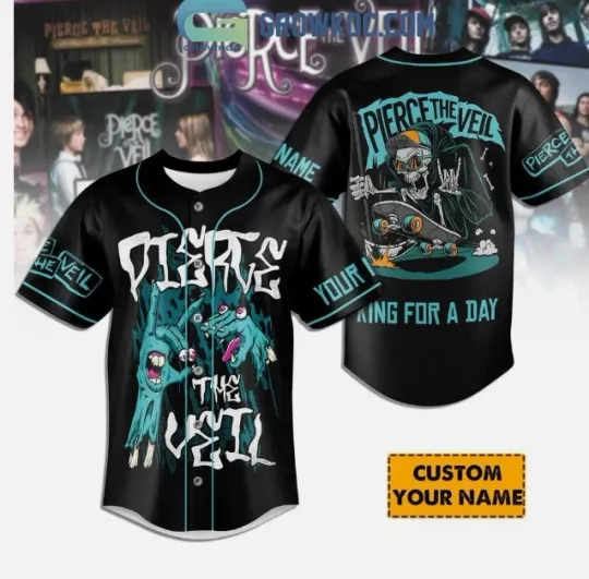 Pierce The Veil King For A Day Personalized baseball jersey, new 3d gift