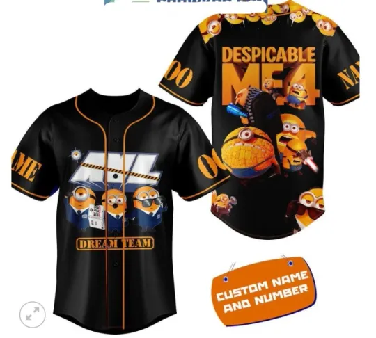 Discover Despicable Me 4 Minions Dream baseball jersey, 3d gift,2025 hot