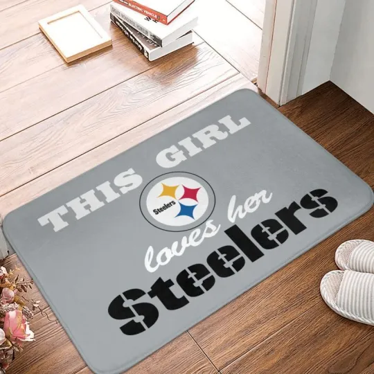 Discover This Girl Loves Her Pittsburgh Steeler Carpet 16*24in Floor Mat Decorative