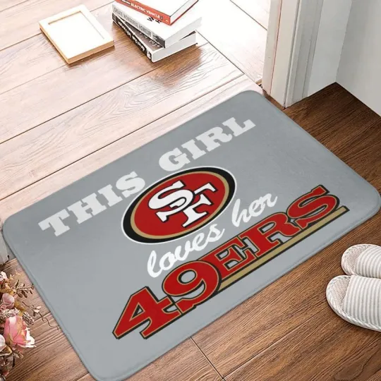 Discover This Girl Loves Her San Francisco 49ers Carpet 16*24in Floor Mat Decorative