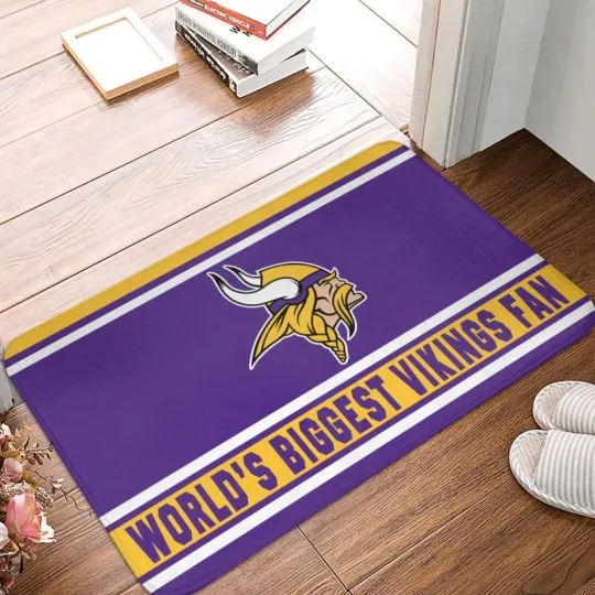 Discover World's Minnesota Vikings  Fan Carpet 16x24in Floor Mat Home Decorative