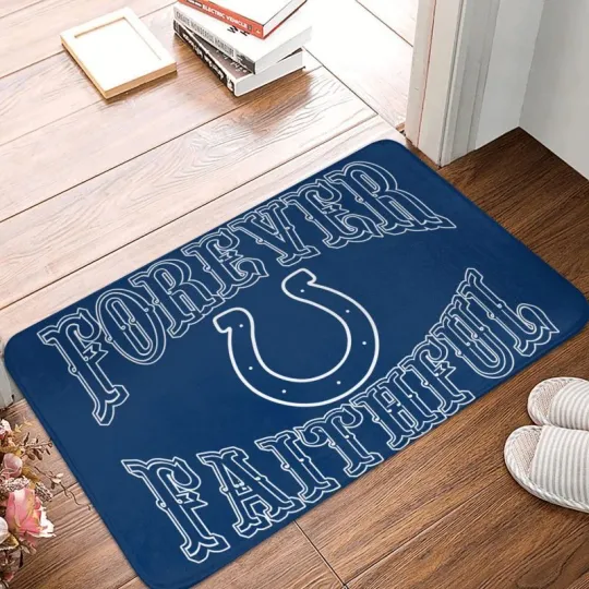 Discover Forever Faithful Indianapolis Colts Carpet 16*24in Floor Mat Decorative