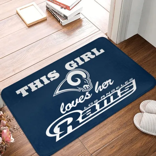 Discover This Girl Loves Her Los Angeles Rams Carpet 16*24in Floor Mat Decorative