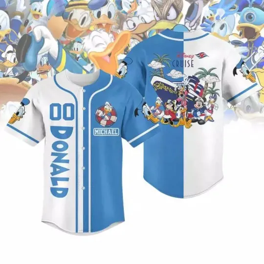 Discover Personalized Donald Duck & Friends Cruise 2025 Summer Trip Baseball Jersey Shirt
