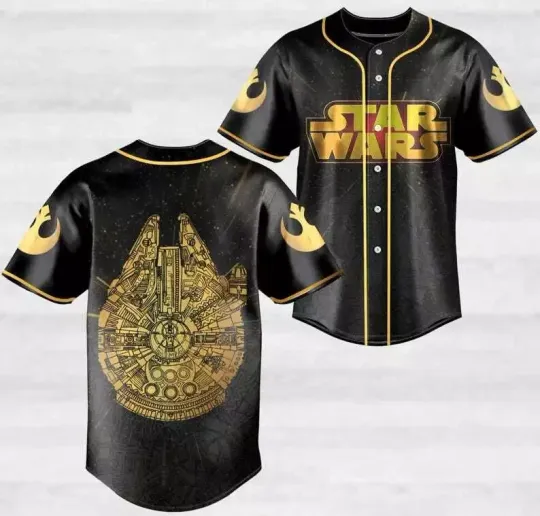 Discover Retro Star Wars Millennium Falcon Galaxy's Edge Baseball Jersey Shirt