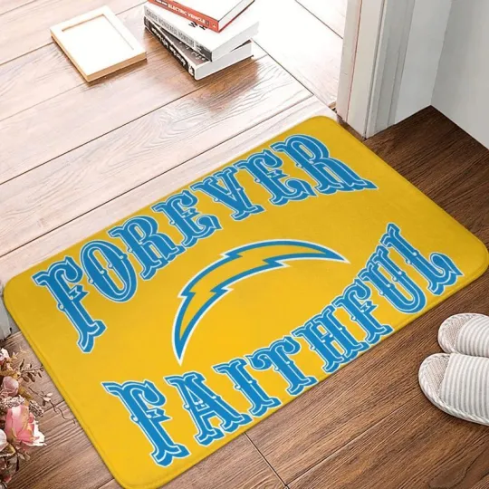 Discover Forever Faithful San Diego Chargers Floor Mat Decorative
