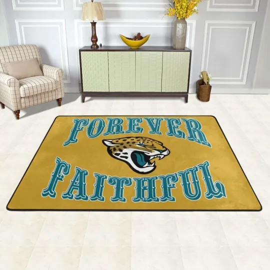 Discover Forever Faithful Jacksonville Jaguars Fan Rug