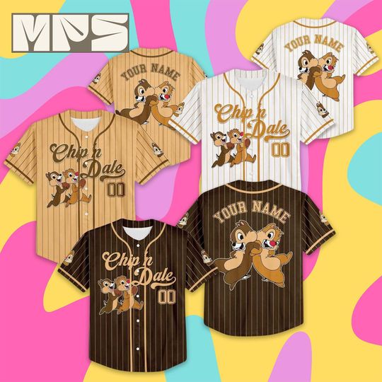 Discover Custom Chip and Dale Baseball Jersey, Personalized Disney Sc Chut Shirt, Disneyland Family Matching Outfit, Chip Dale Birthday Gift 2026