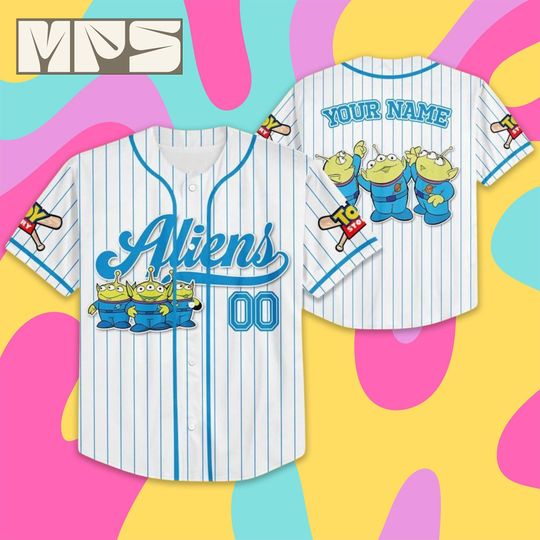 Discover Custom Toy Story Aliens Baseball Jersey, Personalized Pixar Disney Team Outfit, Disney World Trip Shirt, Kids Youth Adult Aliens Fan Gift