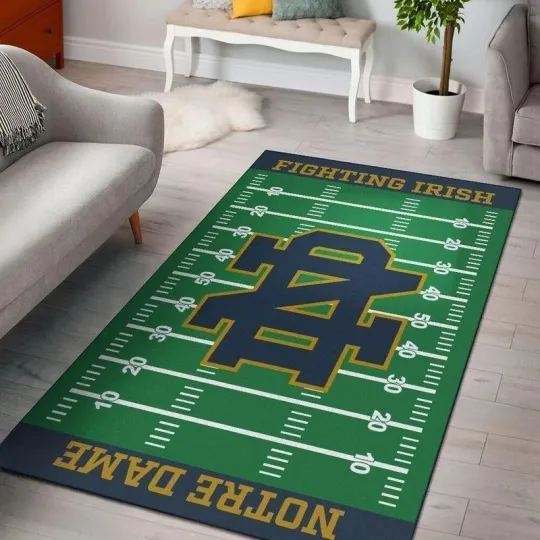 Discover ND Fighting Irish Carpet Living Room Rug Regtangle Carpet V17231 2 -