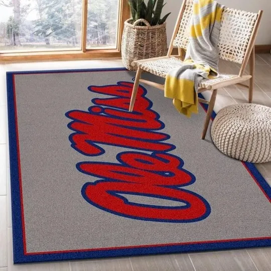 Discover College Spirit Mississippi Sport Area Rug Carpet Team Logo Regtangle Rug