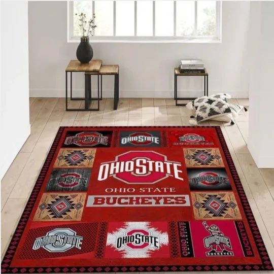 Discover Ohio State Buckeyes Area Rugs Ncaa Living Room Carpet Home Decor