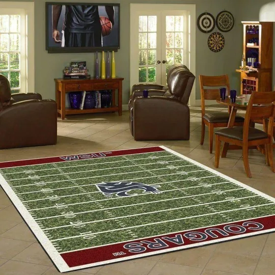 Discover NCAA Washington State Cougars Area Rug Living Room Carpet Regtangle Carpet 2 -