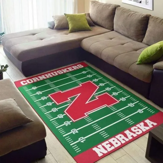 Discover Nebraska Area Rugs Ncaa Living Room Carpet - Team Logo Fan Regtangle