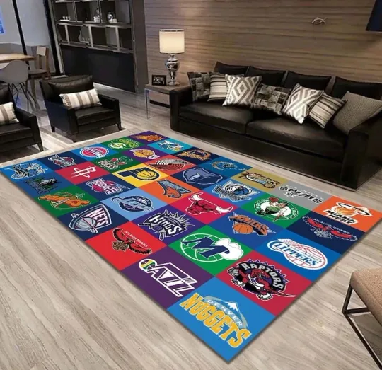 Discover Sport Rug, Basketball Rug, Basketball Teams Rug, Fan Rug, Home Decor Carpet