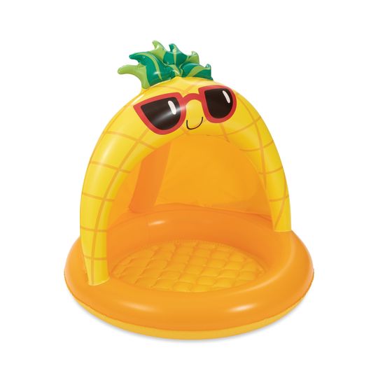 Discover Inflatable Pineapple Shaded Pool, Orange, for Kids 1-3 Years Old, Unisex， swimming pool ， swimming pool for kids