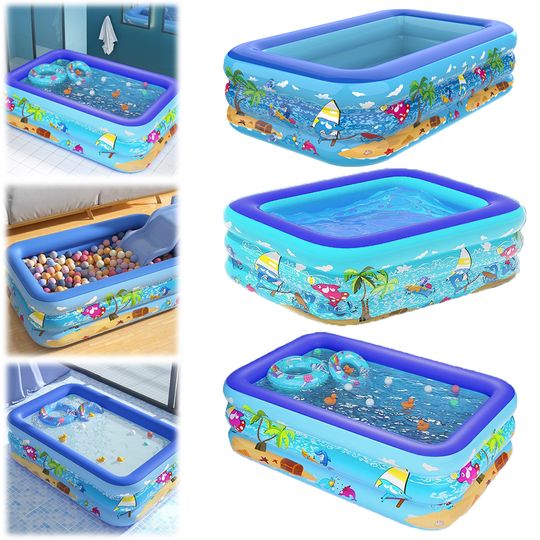 Discover Inflatable Swimming Pool PVC Framed Swimming Pool Cartoon Pattern Thickening Swimming Pool for Summer Outdoor Indoor