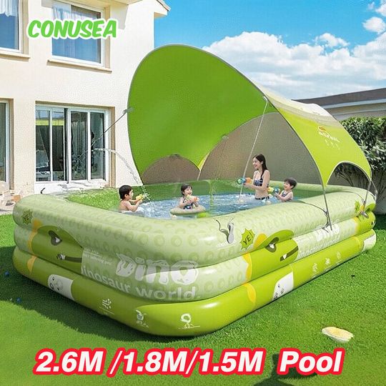 Discover BIG Inflatable Swimming Pool baby Pools 2.6M 1.8M 1.5M Removable Above Ground  Children Large Family Party Pools Outdoor games