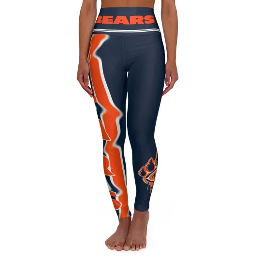 Chicago Bears Football Asymmetrical Yoga Leggings