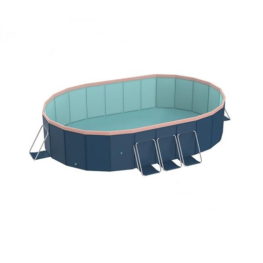 Discover 3.0m Oval Inflatable Garden PVC Pool - Dark Blue Outdoor Swimming Pool