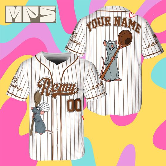 Discover Custom Remy Ratatouille Baseball Jersey, Personalized Disney Ratatouille Team Shirt