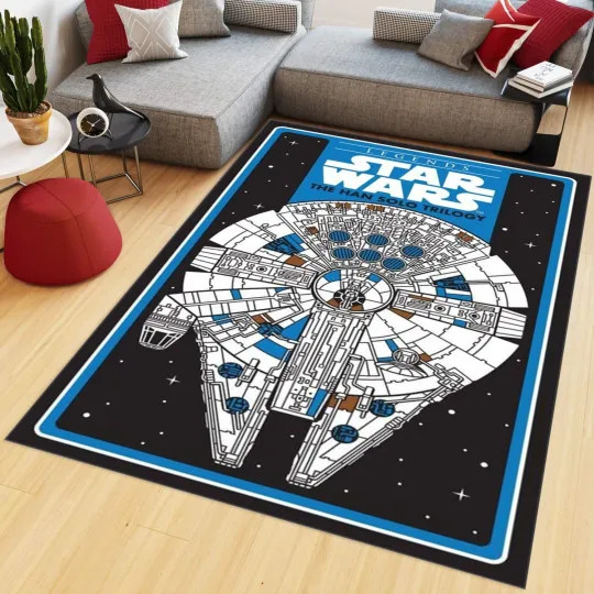 Discover Millennium Falcon Rug, Starwars Rug, Star Wars Rug, Space Ship Rug, Kids Room