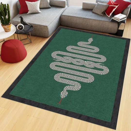 Discover Green Rug, Snake Rug, Fashion Rug