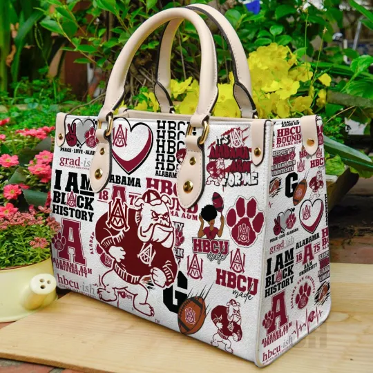 Discover Albm A&M Bulldogs Leather Bag For Women Gift