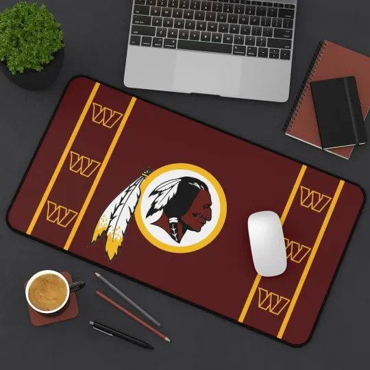 Discover Washington Commanders Desk Mat Laptop football mouse pad, Gamer Mousepad football