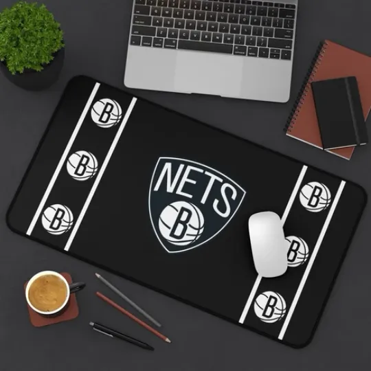Discover Brooklyn Nets Desk Mat Laptop basket mouse pad, Gamer Mousepad nba