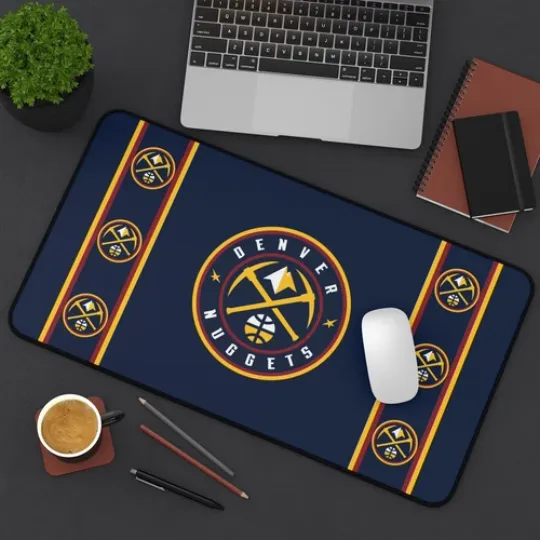Discover Denver Nuggets Desk Mat Laptop basket mouse pad, Gamer Mousepad nba