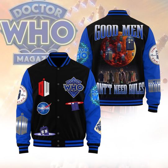 Dr Who Baseball Jacket, Police Box Movie Shirt, Sci Fi Fan Gift, Whovian TV Series Jacket