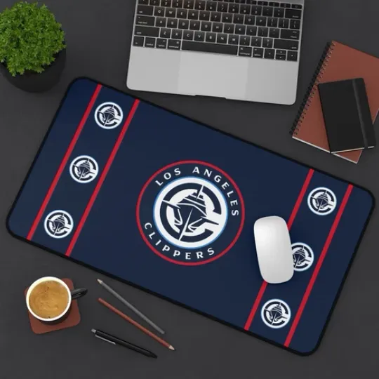 Discover los angeles clippers Desk Mat Laptop basket mouse pad, Gamer Mousepad nba