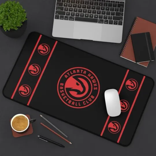 Discover atlanta hawks Desk Mat Laptop basket mouse pad, Gamer Mousepad nba