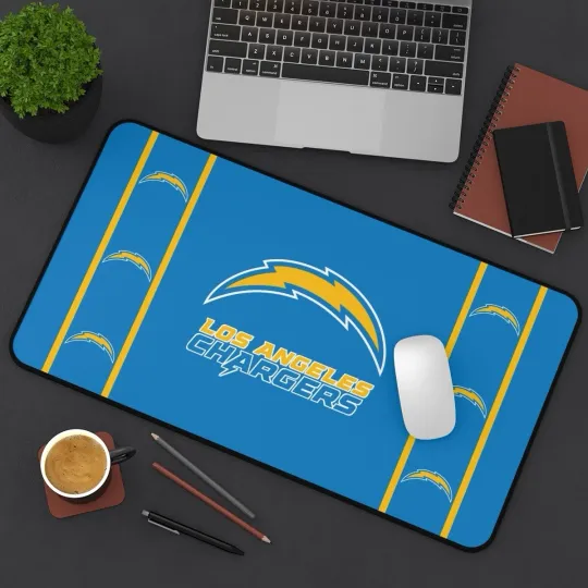 Discover los angeles chargers Desk Mat Laptop football mouse pad, Gamer Mousepad football