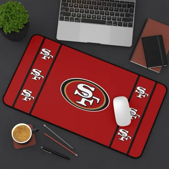 Discover san francisco 49ers Desk Mat Laptop football mouse pad, Gamer Mousepad football