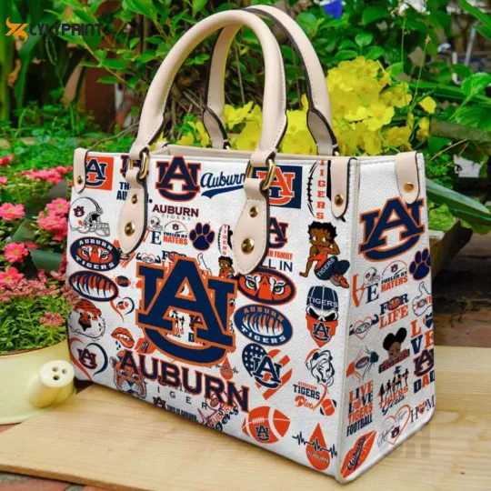Discover Auburn Tigers Leather Handbag For Women Gift