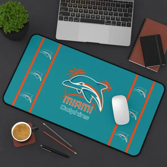 Discover miami dolphins Desk Mat Laptop football mouse pad, Gamer Mousepad football