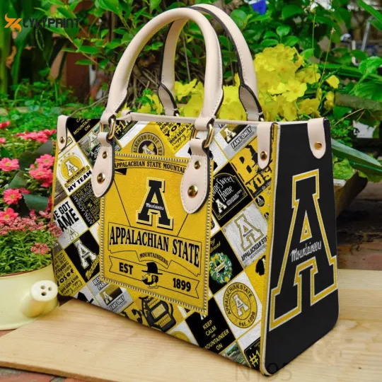 Discover Appalachian State Mountaineer Leather Handbag For Women Gift