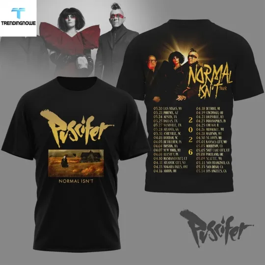 Discover Puscifer Normal Isnt Tour 2026 3D Shirt Rock Band Concert Fan Collector Gift