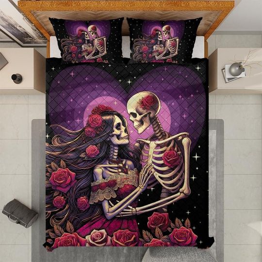 Discover Valentine’s Day Couple Quilt Bedding Set for Love Romantic Bedroom Decor