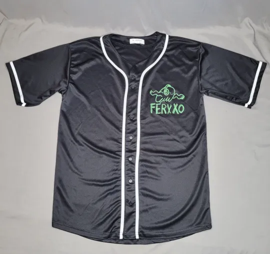 Discover Feid FERXXO Baseball Jersey Shirt Mens Large Black Calipsis Tour 2024 Concert