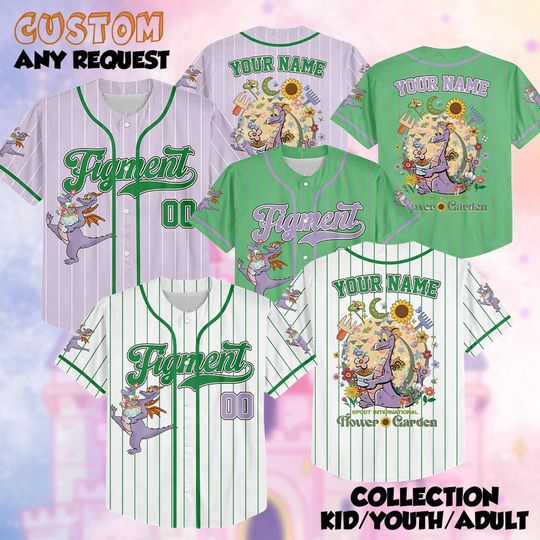 Discover Custom Disney Figment Flower and Garden Festival Jersey, Figment Disney Festival