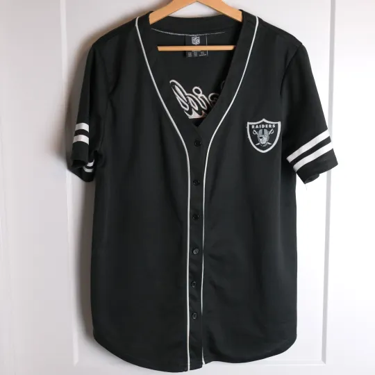 Discover football Los Angeles Raiders Baseball Jersey Men's Size M