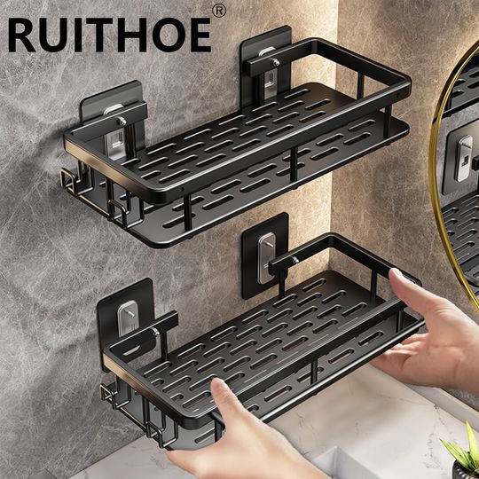 Discover Bathroom Storage Rack Stainless Steel Anti Rust Storage Shower Rack Suction Cup Storage Rack Household Storage Appliances