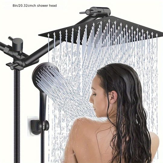 Discover 12 Inch Quality Set Rain Shower Head / Handheld Water Saving Shower Bathroom Handheld Three Mode Booster Shower Combination