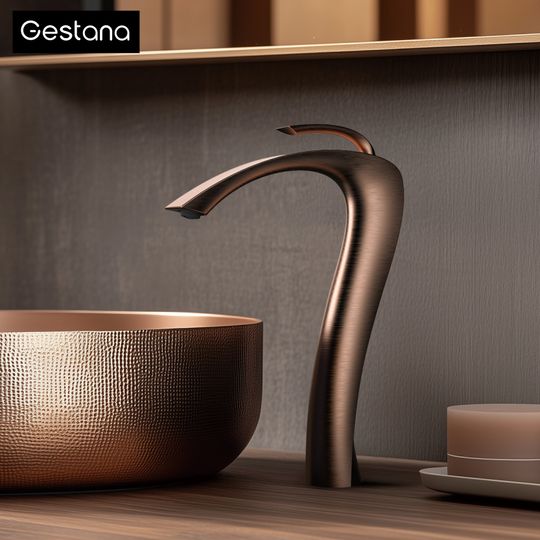 Discover Chrome Luxury Brass Bathroom Vanity Faucet Modern Deck Mounted Basin Tap With Anti-Leak Ceramic Valve Hot/Cold Water Control