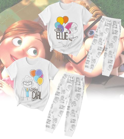 Discover Dis-ney Pixar Up Greatest Adventure Pajamas, Valentine Movie Couple Shirt, WDW Matching Shirt, Valentine Gift for Boyfriends Girlfriends