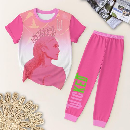 Discover Glinda Wicked T Shirt And Pants Pajamas Set, Wizard of Oz Fan Gift, Pop Culture Wicked Musical, Gift for Her