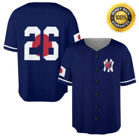 Discover Custom Yankees Japanese Flag Giveaway 2026 Jersey - All Size
